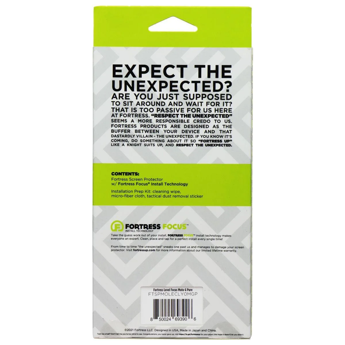 Fortress Press Fortress Press Tempered Glass Screen Protector Motorola Moto G Pure — product photo