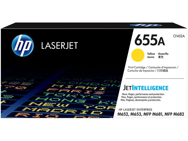HP HP 655A Yellow LaserJet Toner Cartridge CF452A 10500 Pages — product photo