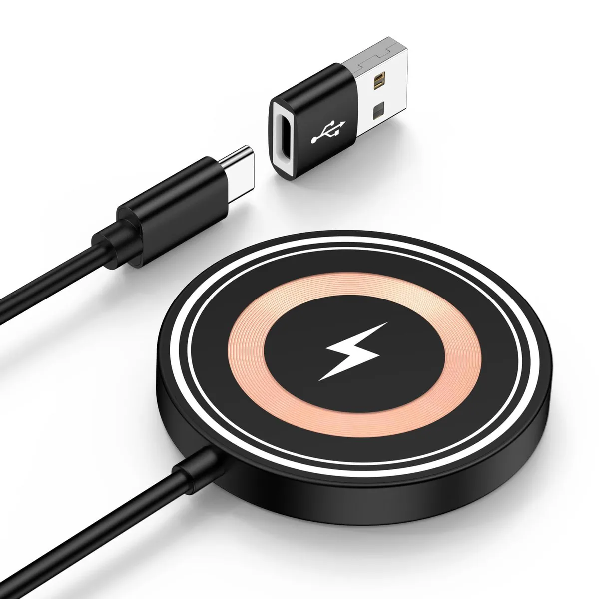 No Sew No Sew Magnetic Wireless Charger 15W Dual Port 4ft Cable — product photo