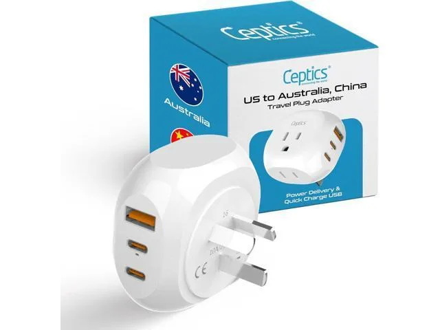 LORDWORLD LORDWORLD Travel Adapter Type I 20W PD-QC 3.1A Dual USB-C USB — product photo