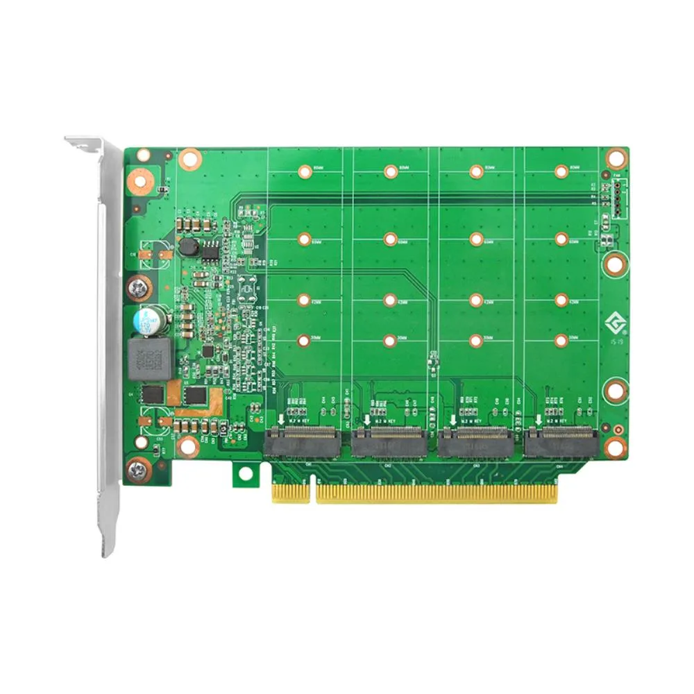 Revitol Revitol LRNV95NF Quad PCIe 4.0 x16 to M.2 NVMe Adapter with Heatsink — product photo