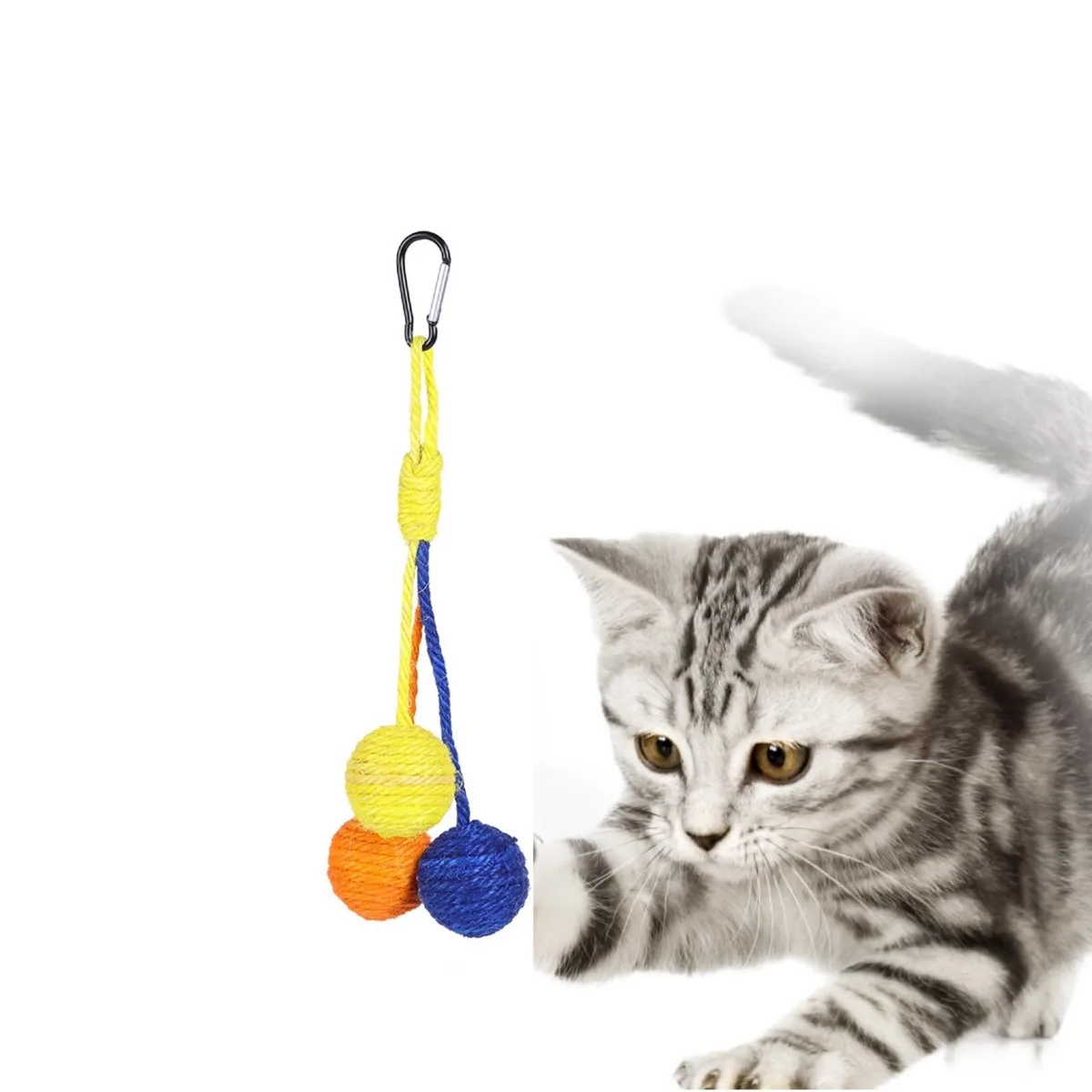 3MNSCD 3MNSCD 3-Piece Sisal Hanging Cat Toy 25 cm 4.5 cm — product photo