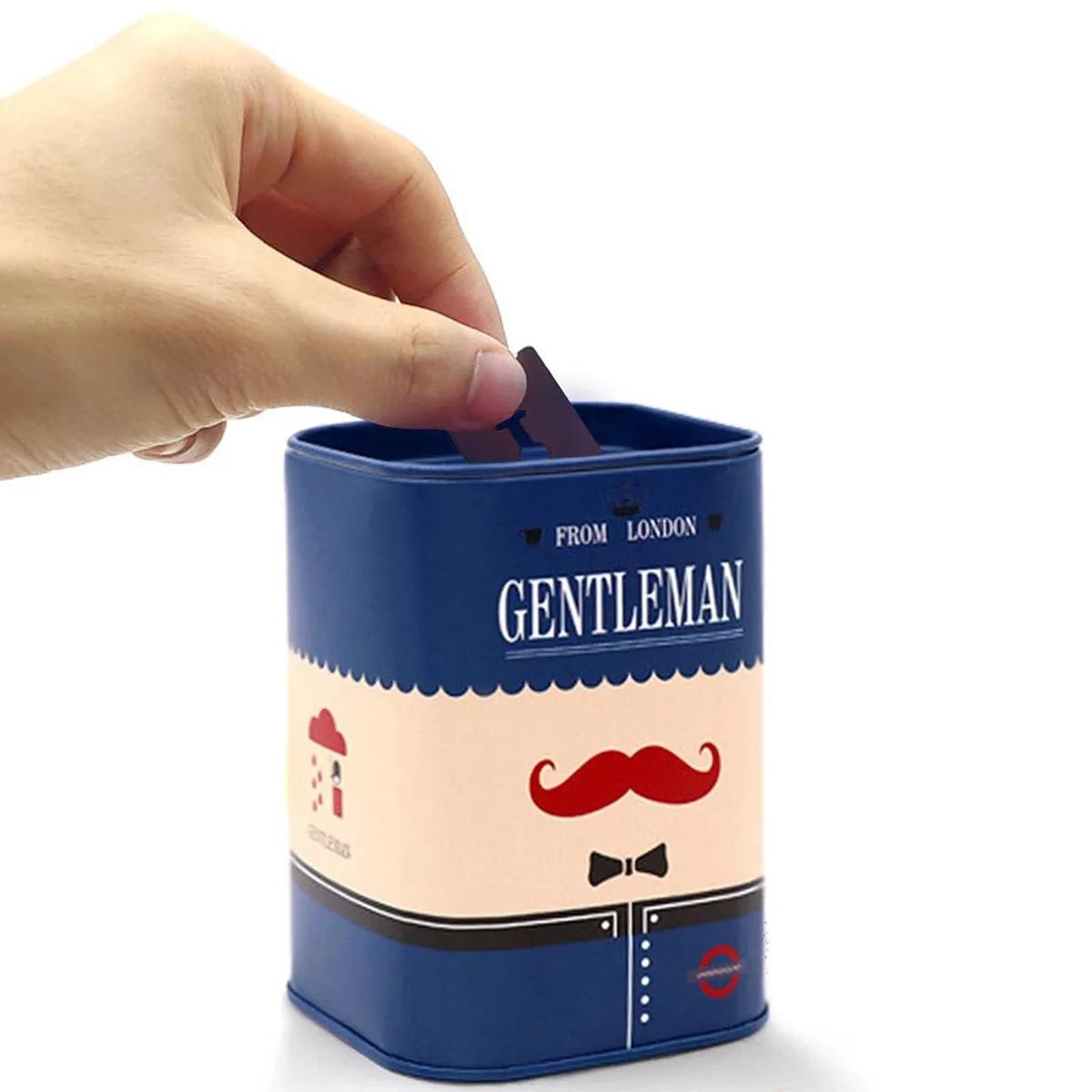  DHinkyoung Razor Blade Disposal Container 1 Liter Blue Stainless Steel — product photo