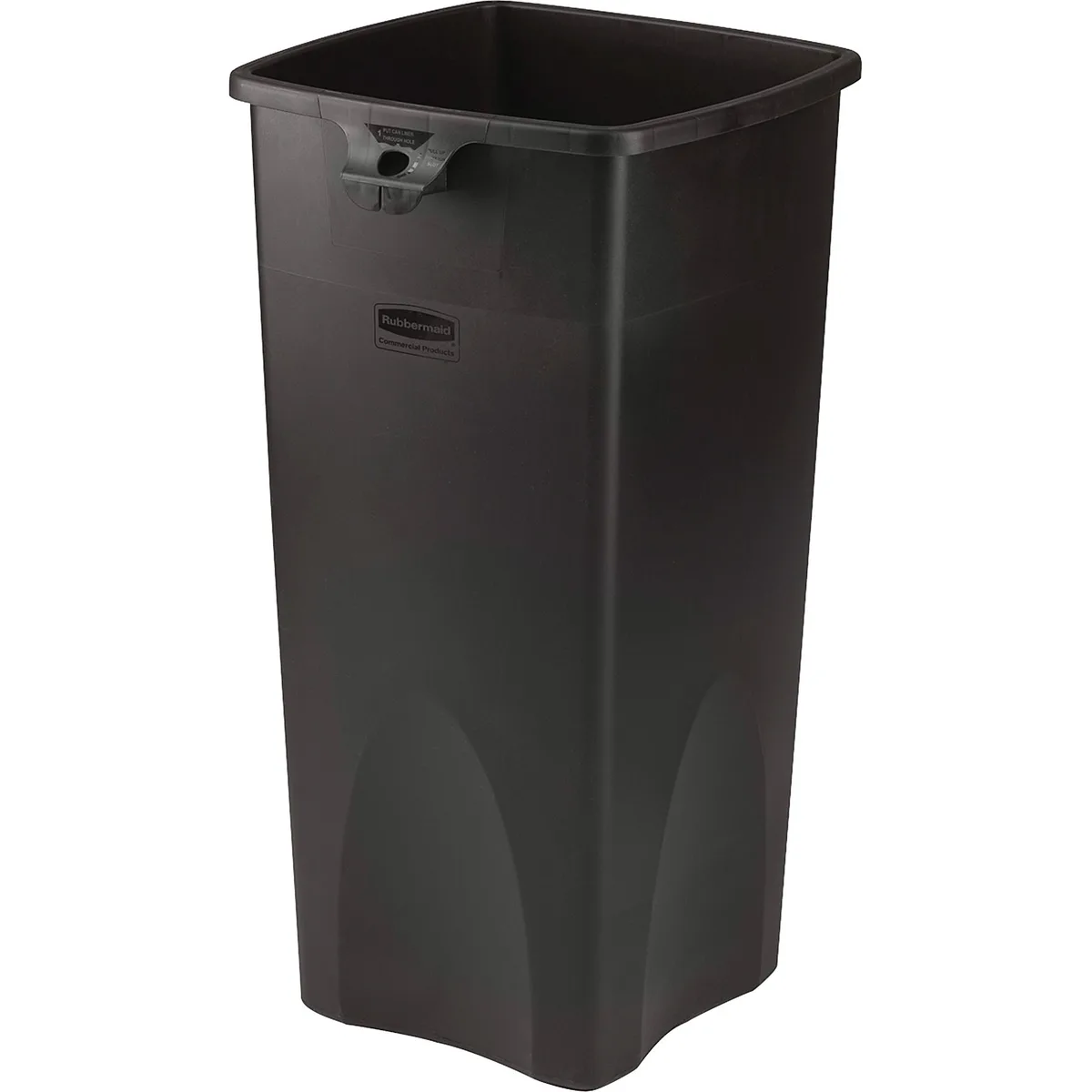 Rubbermaid Commercial Rubbermaid Commercial 356988BKCT 23 gal Square Waste Container Black 4 Pack — product photo