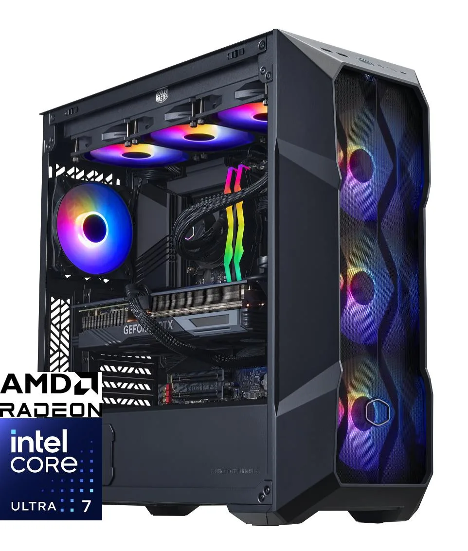 Cooler Master Cooler Master AYG-M6C7-AAIGIA32-N1 gaming PC Intel Ultra 7 265KF Radeon RX 7800 XT 32GB DDR5 6000 2TB NVMe — product photo