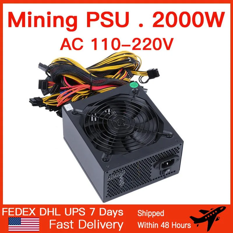 Pstaroth Pstaroth 2000 W ATX 110-220 V 8 GPU Mining Power Supply temperature control — product photo