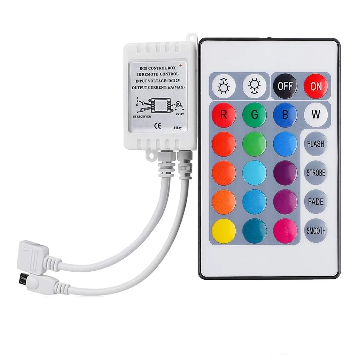 KEHIPI KEHIPI DC 12V 24-Key IR Remote LED Strip Controller — product photo