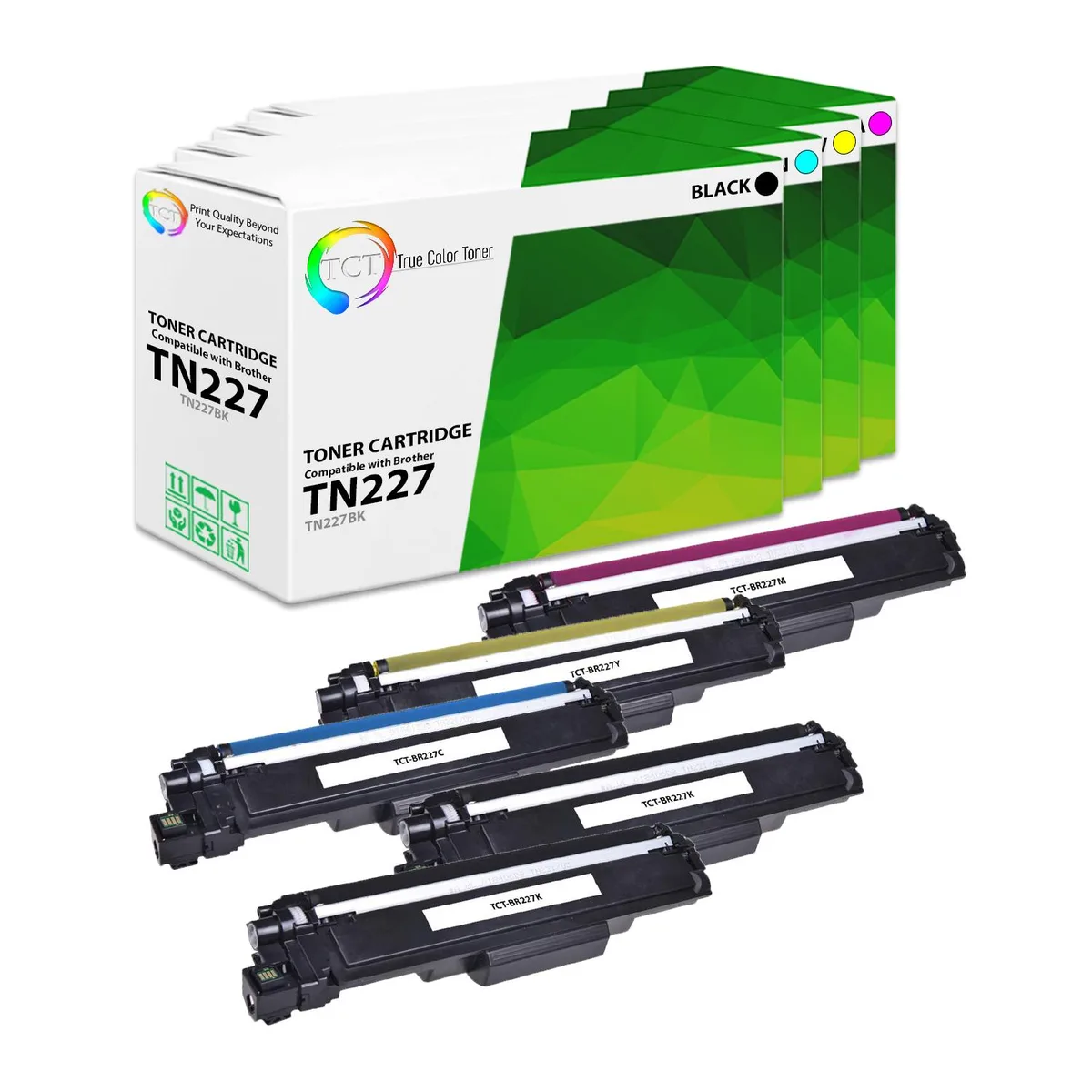 True Color Toner True Color Toner TN-227 5-pack high-yield toner cartridge — product photo