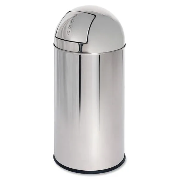 Genuine Joe Genuine Joe 58885 12 gal Round Waste Receptacle Stainless Steel — product photo
