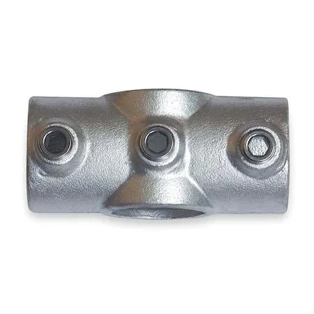 Cast iron cross pipe fitting, galvanized grey finish
