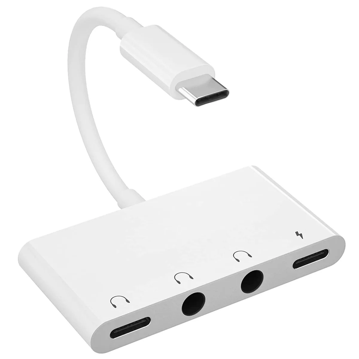 Werleo Werleo USB-C 4-in-1 Audio Adapter White — product photo