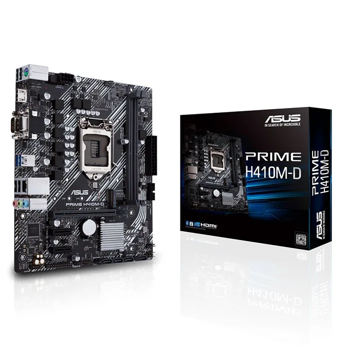 ASUS ASUS PRIME H410M-D LGA 1200 Intel H410 DDR4 Micro ATX Motherboard — product photo