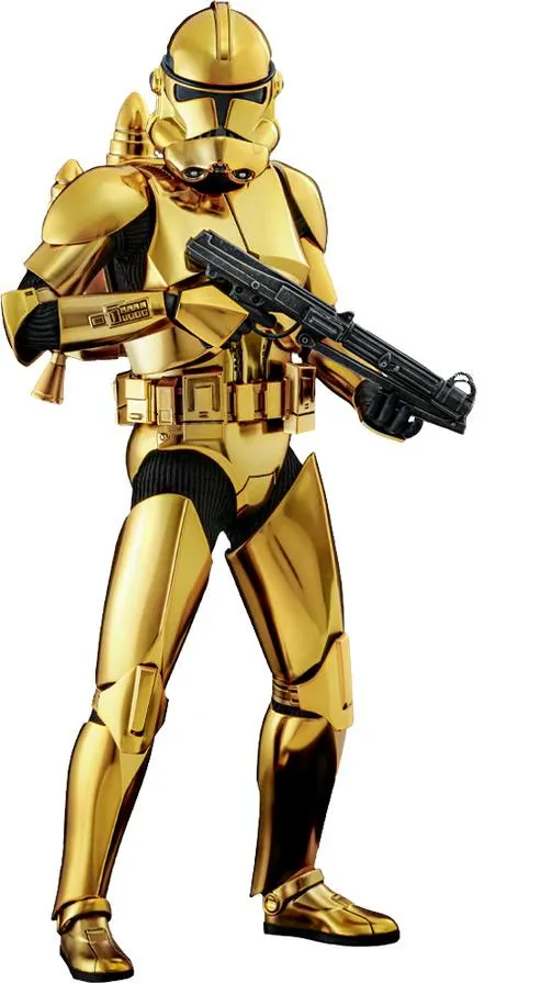 Hot Toys Hot Toys MMS735 Star Wars Clone Trooper Gold Chrome Version action figure — product photo