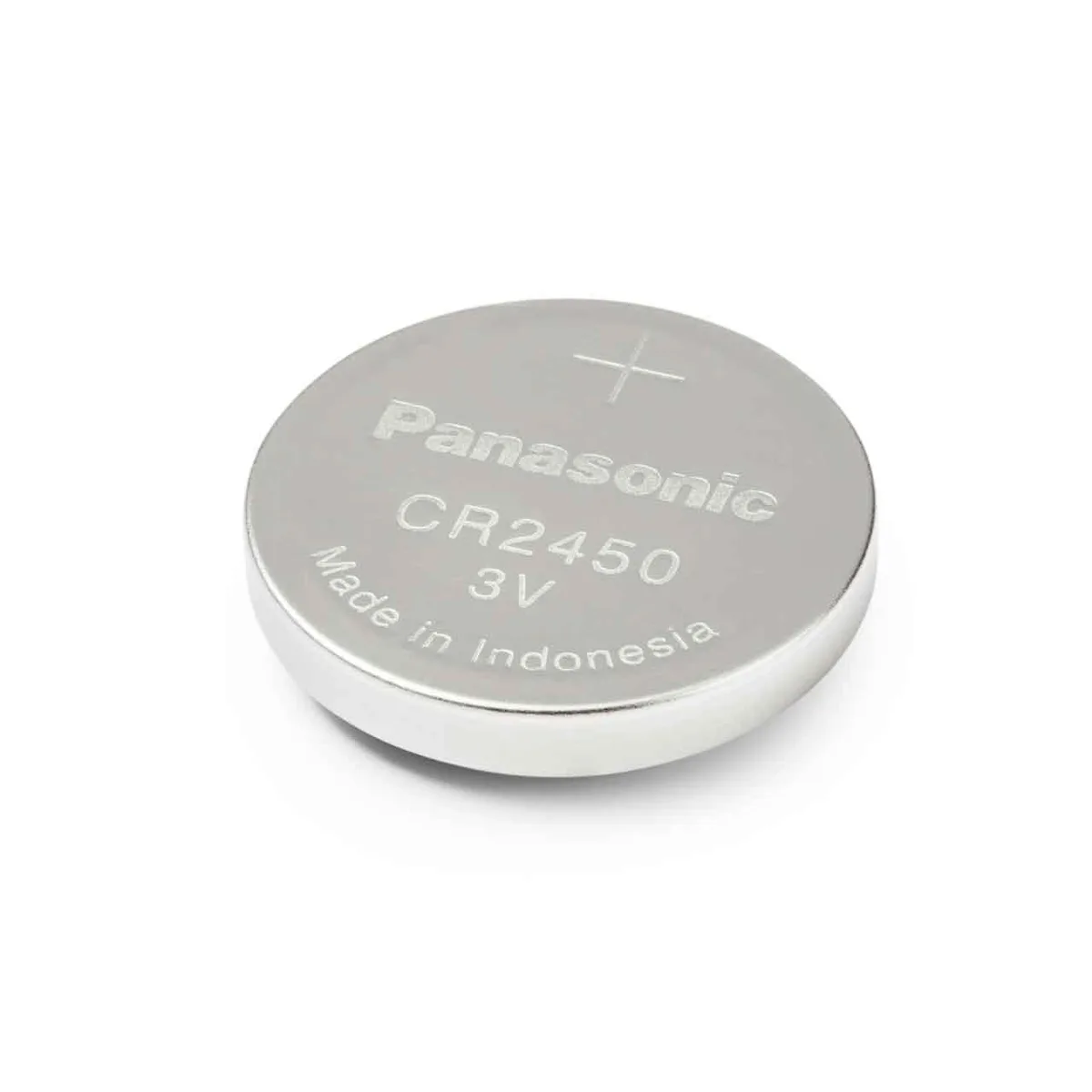 Small silver coin cell battery marked 2450 and 4491
