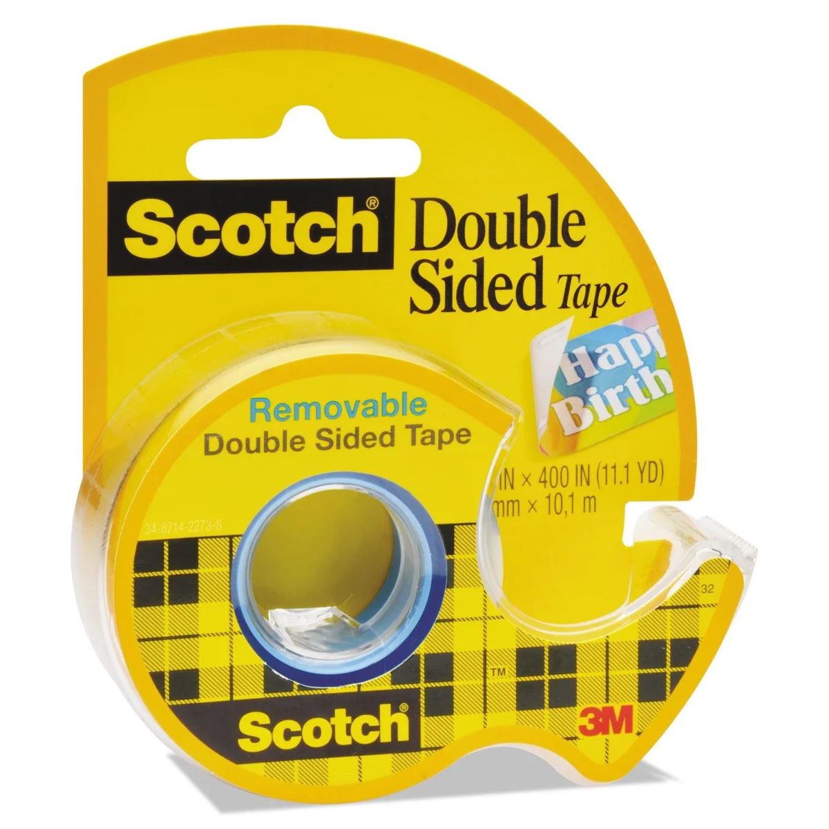  Scotch Double-Sided Removable Tape with Dispenser .75 in x 400 in Clear — product photo