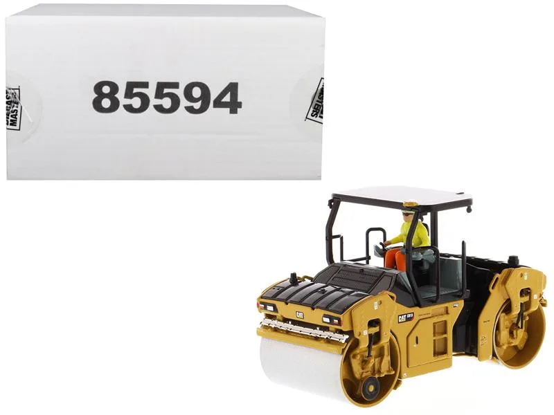 DieCast Masters DieCast Masters CAT CB-13 Tandem Vibratory Roller w/ROPS 1/50 High Line Series hobby collectible — product photo