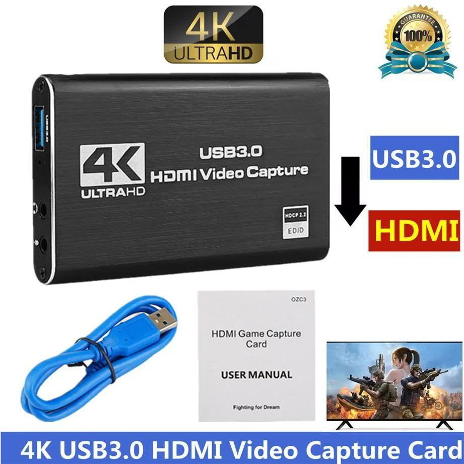 WRIARICH WRIARICH YCY-2353 4K USB 3.0 1080P 60FPS Video Audio Capture Card with HDMI Passthrough — product photo