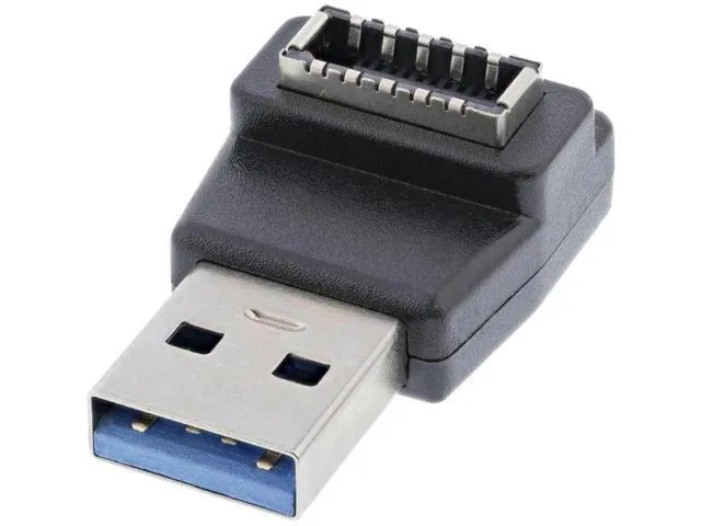 LORDWORLD LORDWORLD USB 3.0 Male to USB 3.1 Type-E Female 90° Adapter — product photo