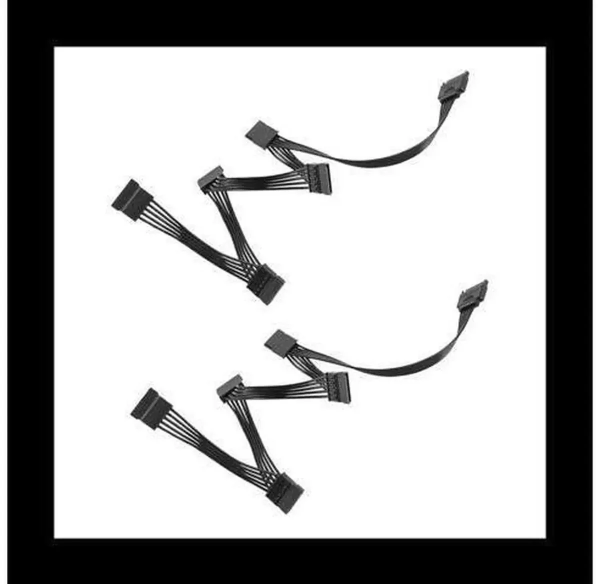 SMUGDESK SMUGDESK SATA Power Splitter Cord 15Pin Male to 5 Female 2PCS — product photo