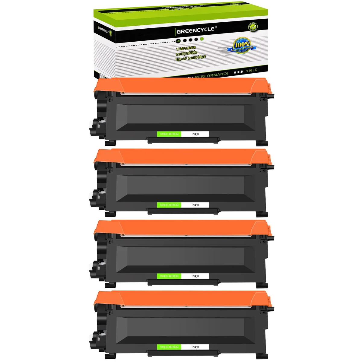 GREENCYCLE GREENCYCLE TN450/TN420 compatible toner cartridge 4-pack black 2600 pages — product photo