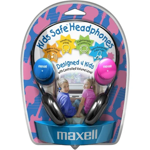 maxell maxell 190338 KHP-2 Kids Safe Headphones 30mm 3.5mm 4ft — product photo