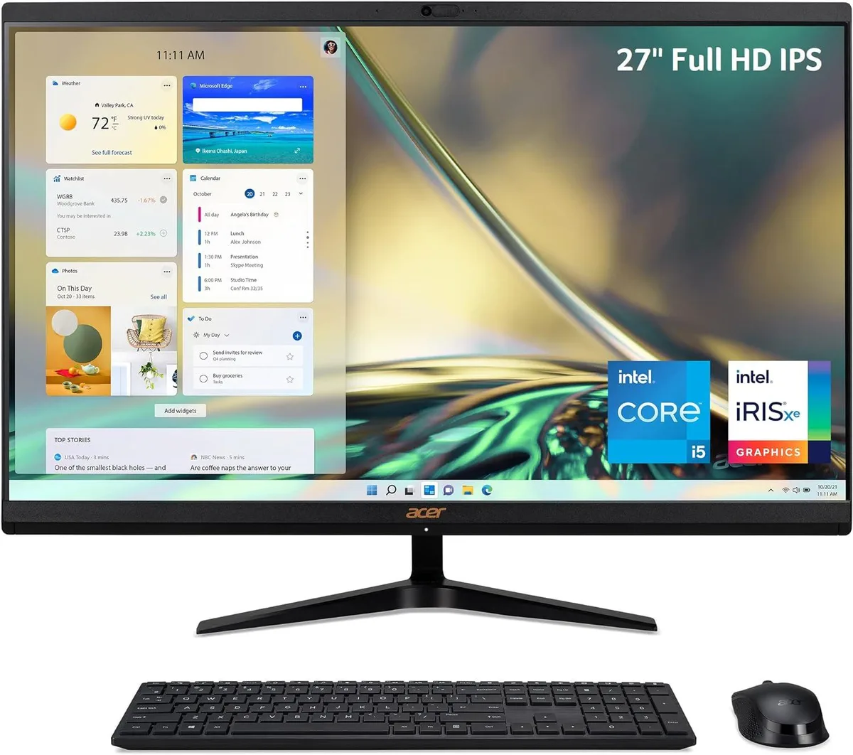 Acer America Acer America Aspire C27 27" FHD Core i5-1235U 16GB DDR4 512GB SSD all-in-one PC — product photo