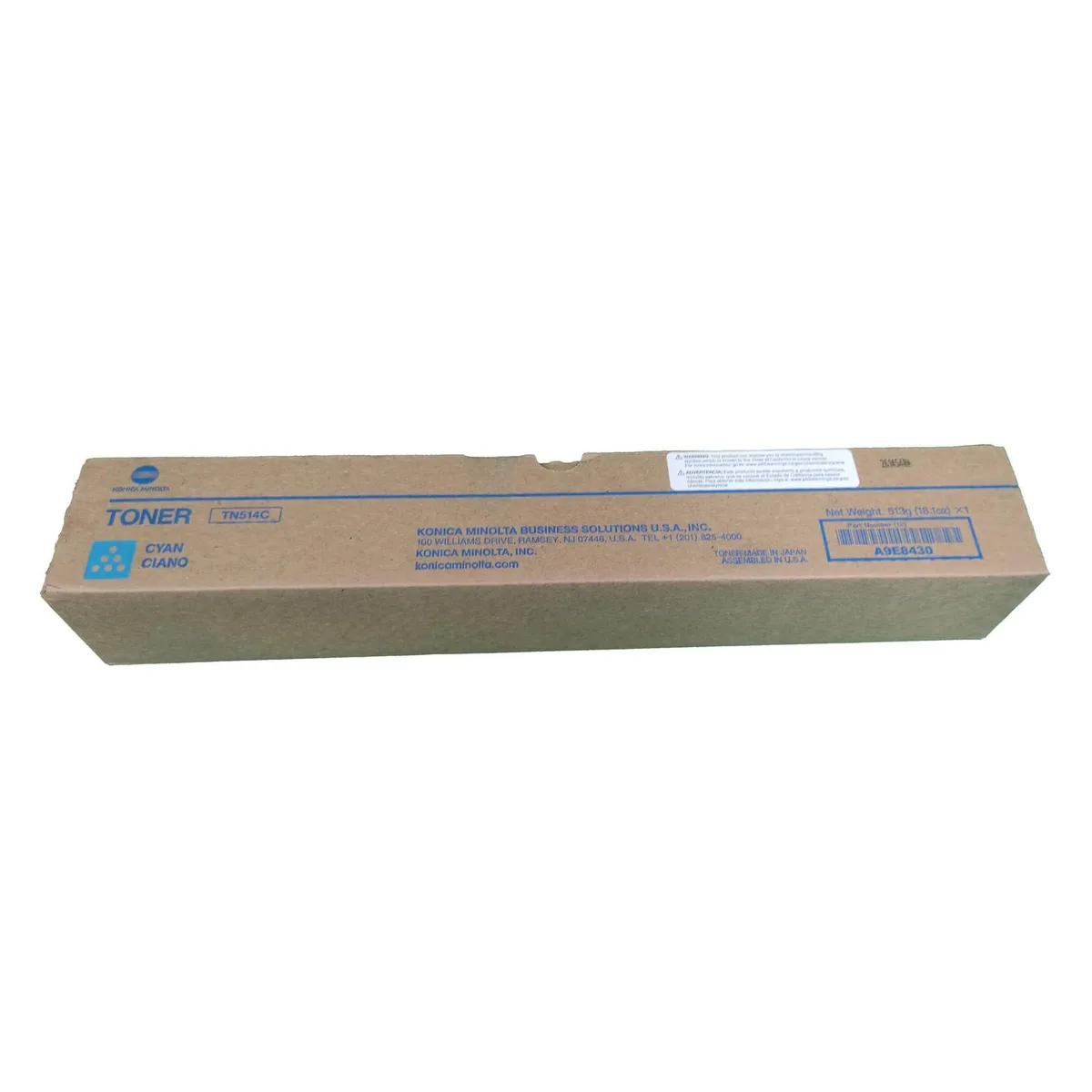 TonerC TonerC A9E8430 Cyan Toner Cartridge for Konica Minolta bizhub C458 C558 C658 — product photo