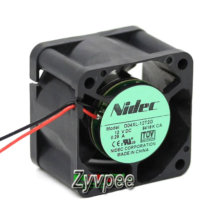 Zyvpee Zyvpee D04XL-12T2G 40×40×28 mm 12 V 0.29 A 2-ball case fan — product photo