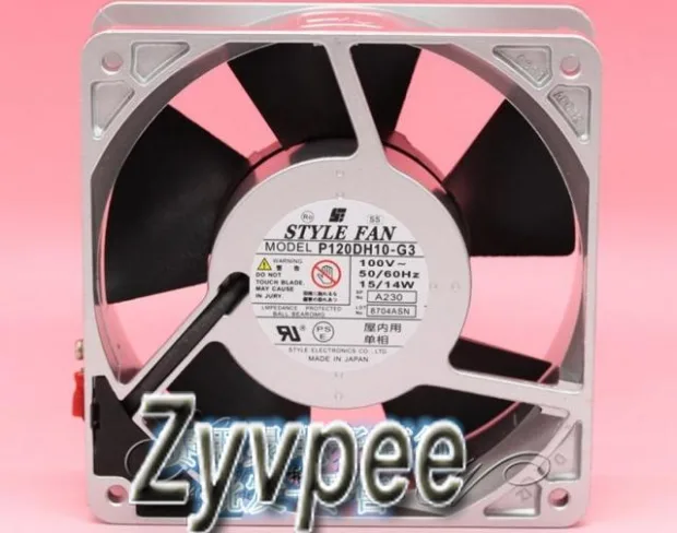 Zyvpee Zyvpee 120mm 12038 AC 100V 15/14W aluminum frame cabinet cooler — product photo