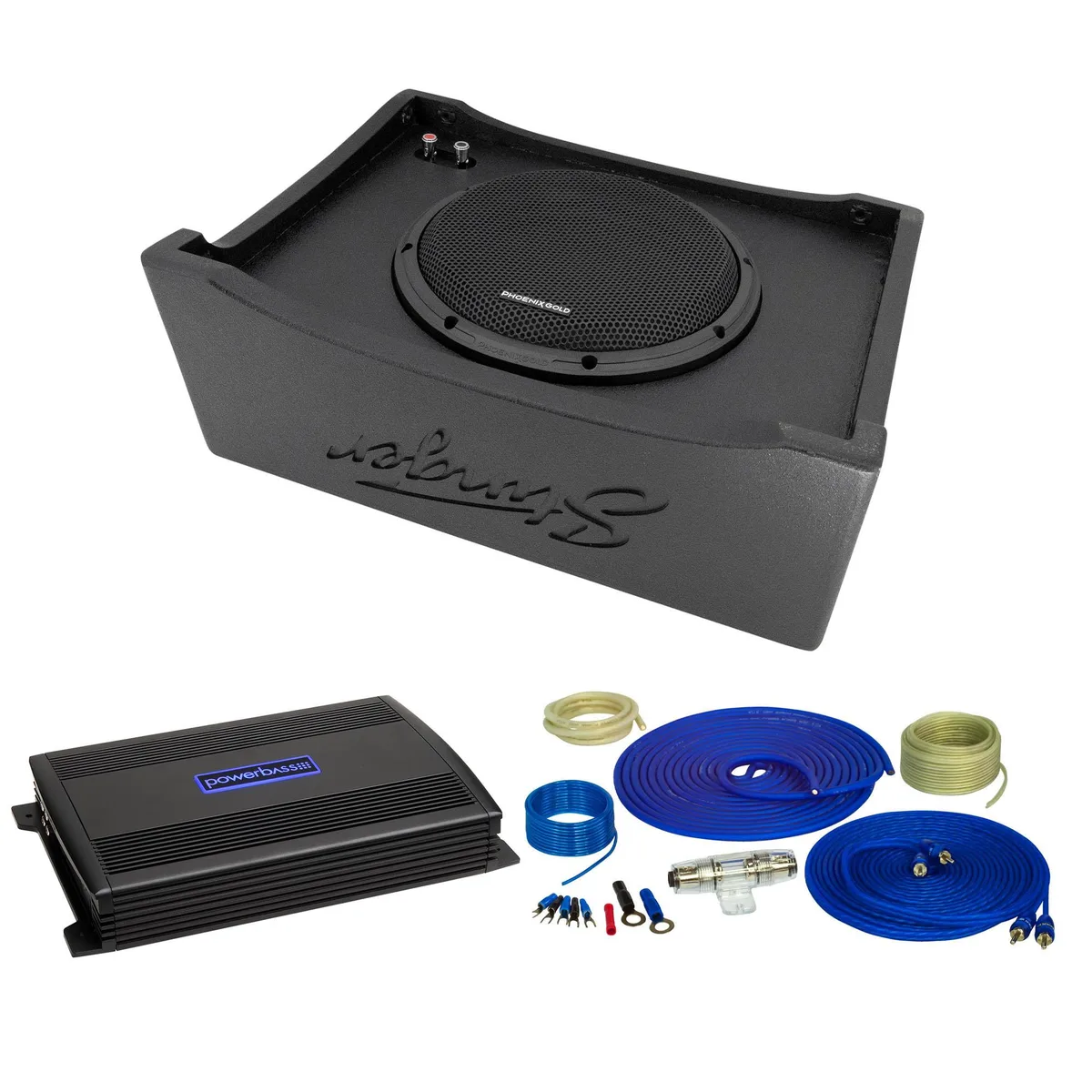 STINGER STINGER TXTRB10 10-inch Subwoofer Enclosure with ASA3 400.1 Mono Amplifier — product photo