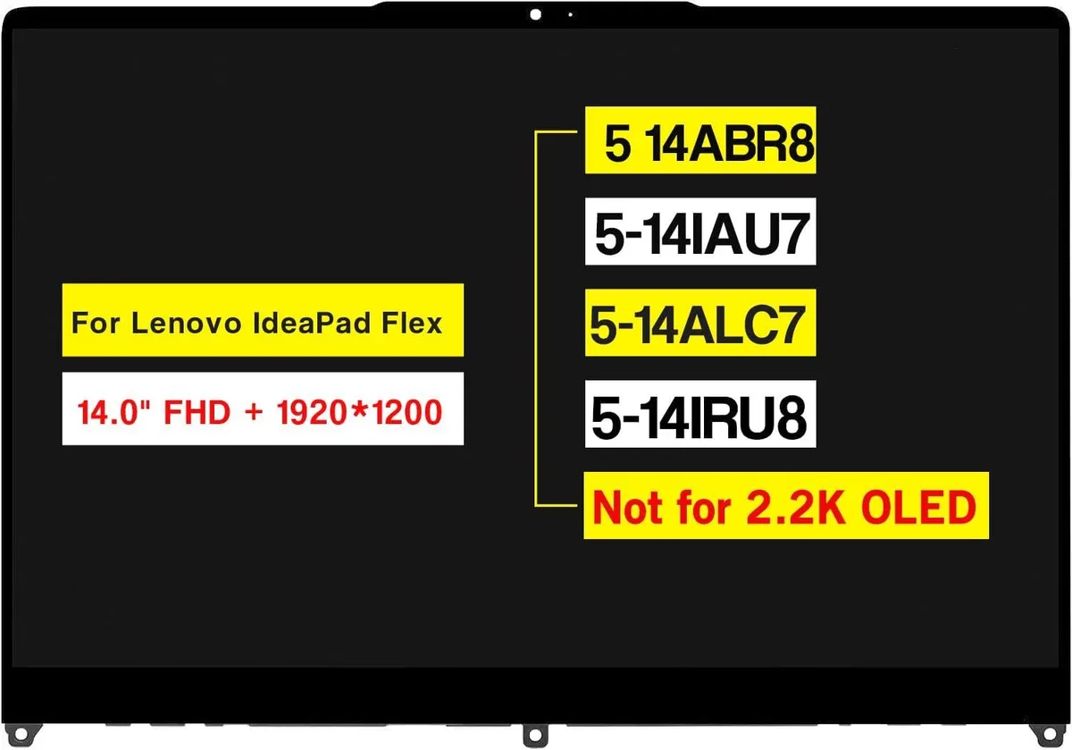 NUOLAISUN NUOLAISUN 14.0" FHD+ 1920 * 1200 Touch Digitizer Assembly for Lenovo IdeaPad Flex 5 Gen 7 (Not for 2.2K) — product photo