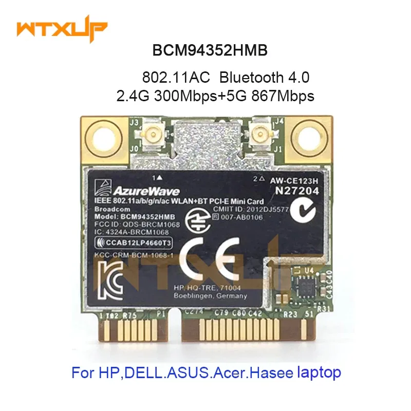 coolline coolline BCM94352HMB Mini PCI-E Wi-Fi adapter Bluetooth 4.0 867Mbps — product photo