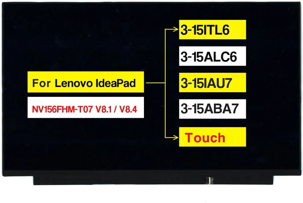 NUOLAISUN NUOLAISUN 15.6" FHD 1920×1080 40-pin Touch Screen for Lenovo IdeaPad 3 FRU 5D10W46422 5D11C74688 — product photo