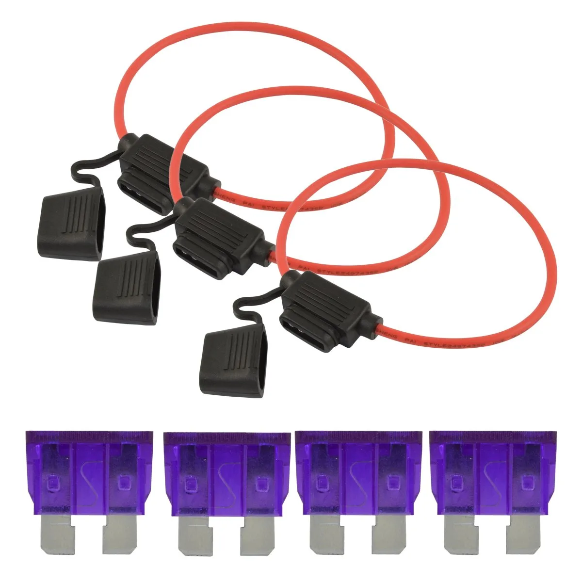 The Wires Zone The Wires Zone ATCFH12-10 10 fuse holders 12 AWG 25 fuses 3A — product photo