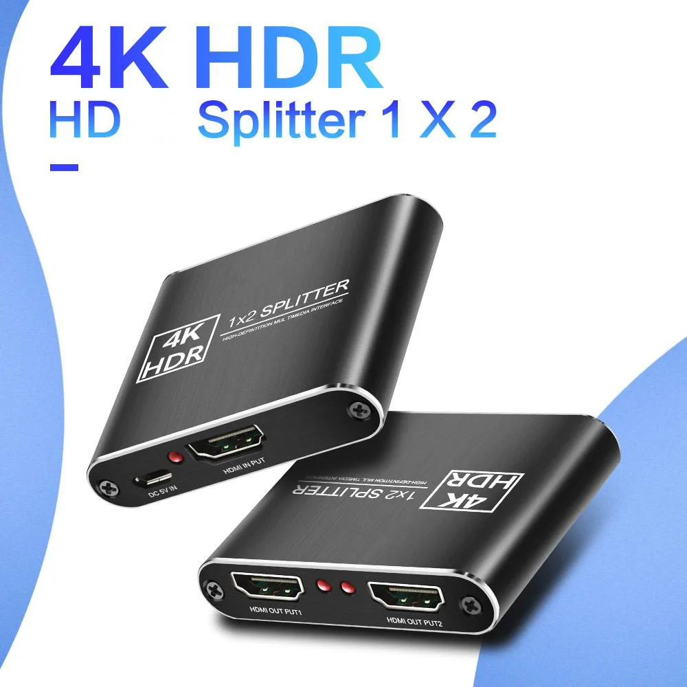 LUOM LUOM OZF10 HDMI Splitter 1 in 2 Out 4K@60Hz Black — product photo