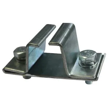 Silver galvanized steel C-track festoon hanger bracket