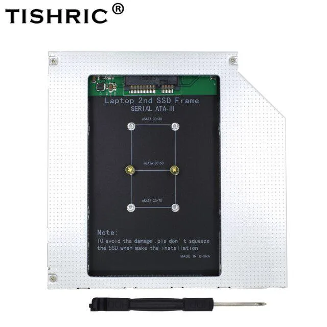 Hetai Tech Hetai Tech mSATA to SATA 3.0 2.5" Enclosure 9.5mm — product photo