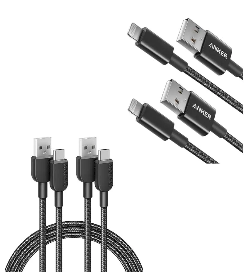 miqpower miqpower 310 USB-A to USB-C Nylon Cable 2pk 6ft — product photo