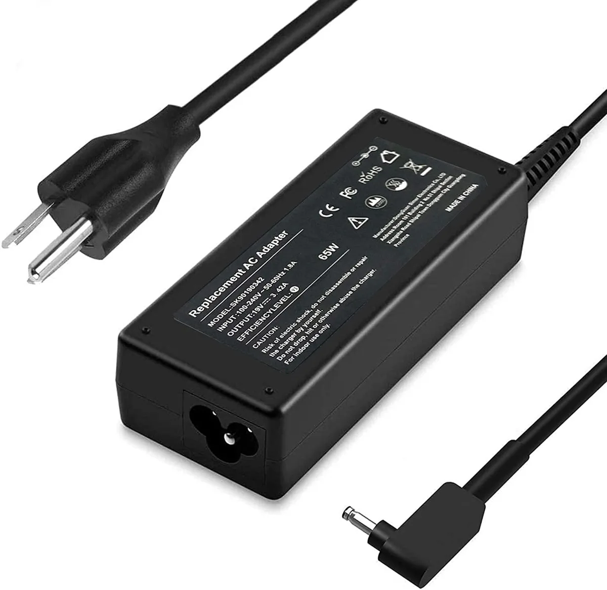 myVolts myVolts 65W AC Adapter 19V 3.42A 3.0×1.1 mm for Acer Chromebook 11 13 14 15 — product photo