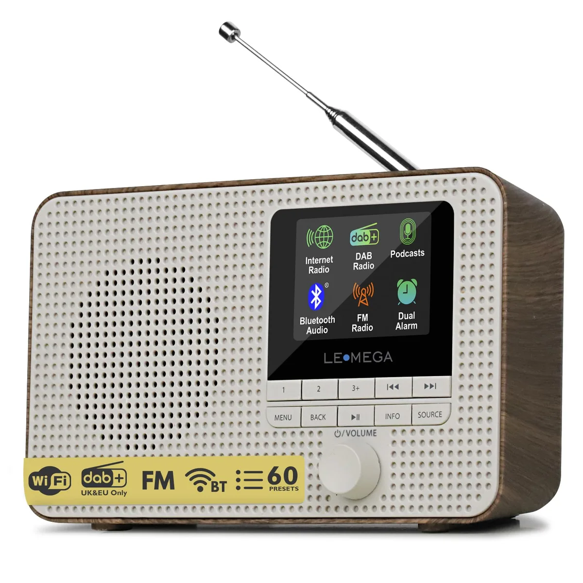 Lemega IR1 Internet Radio FM Bluetooth Walnut 5W — product photo