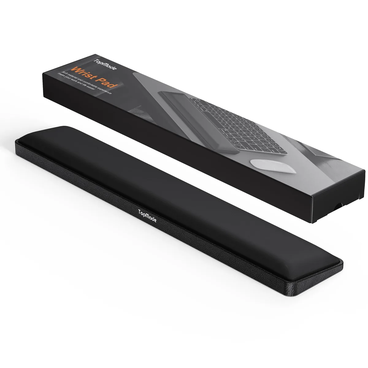  TopMade WR001 Keyboard Wrist Rest Cooling Gel Memory Foam Black 17.13x3.35in — product photo