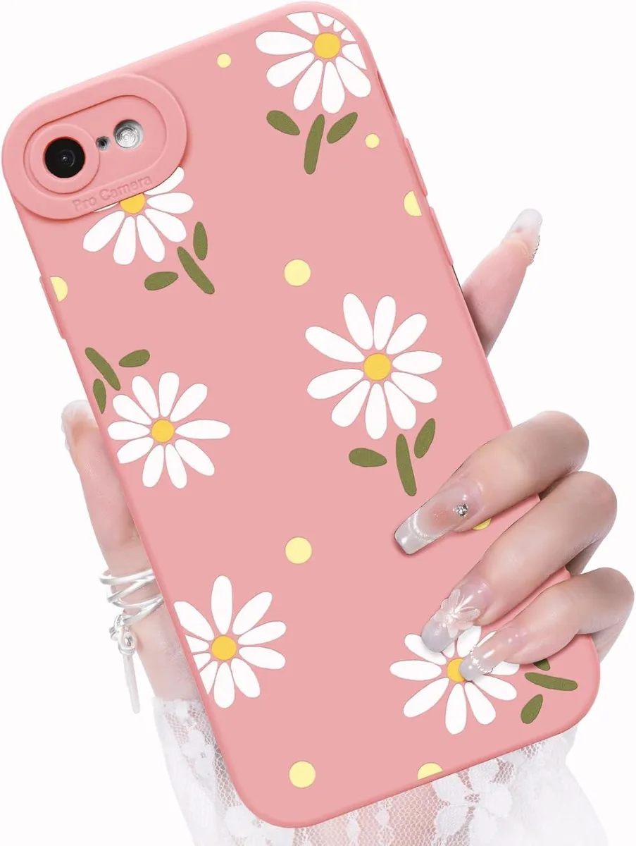 PISKEKAT PISKEKAT iPhone SE/8/7 Case Liquid Silicone Flower Pink — product photo