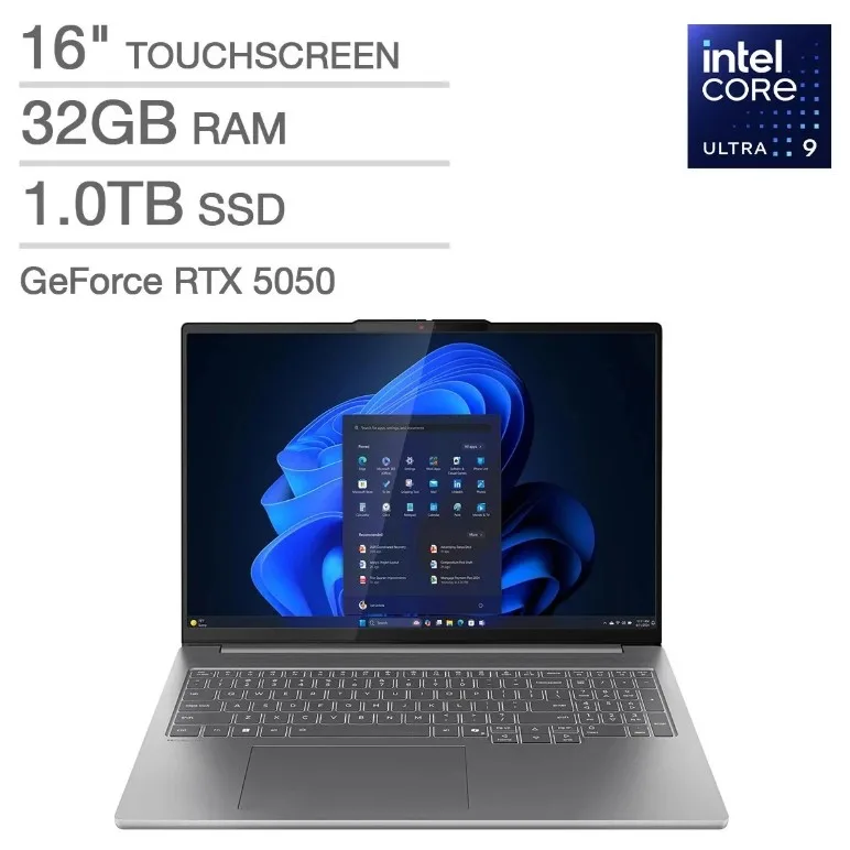 Lenovo Lenovo IdeaPad Pro 5i Laptop Ultra 9 285H RTX 5050 32GB 1TB 16" OLED 120Hz Touch LEN-83JM0019US/RB — product photo