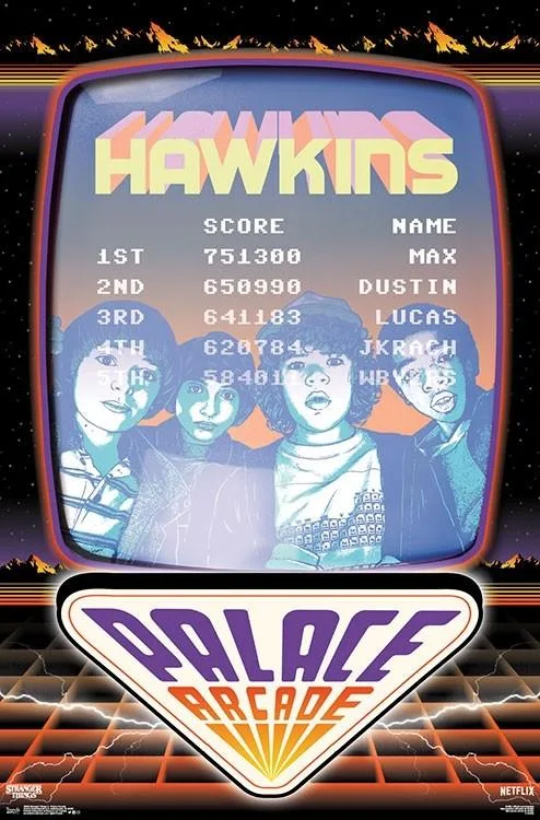 Stranger Things 2 Palace Arcade poster print 22 x 34 inches