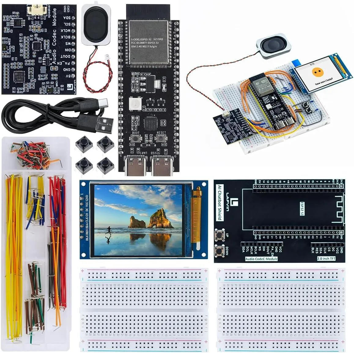 MCDODO MCDODO ESP32-S3 AI Chatbot Kit 2 inch TFT 512KB SRAM 16MB Flash — product photo