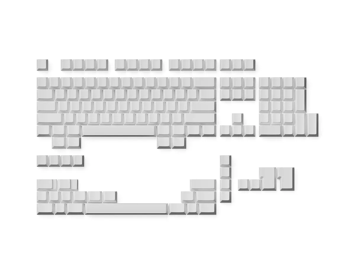 GSM Outdoors GSM Outdoors 1.4 mm PBT Cherry Profile Keycap Set White 139 Keys — product photo