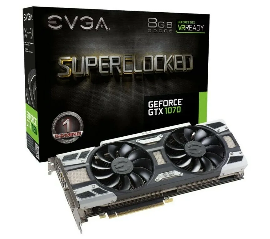 EVGA EVGA GeForce GTX 1070 SC GAMING ACX 3.0 graphics card — product photo