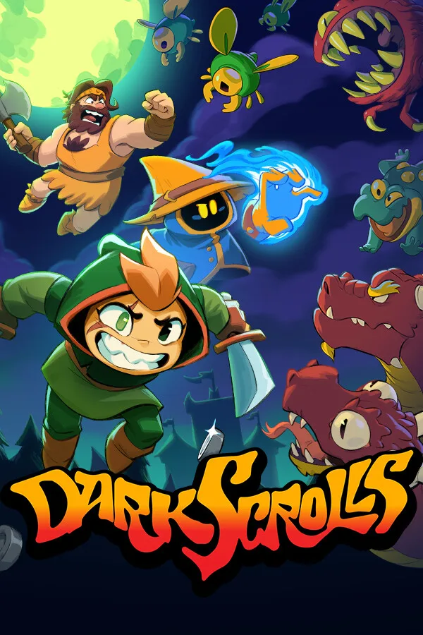 Steam digital code card for Dark Scrolls action platformer game