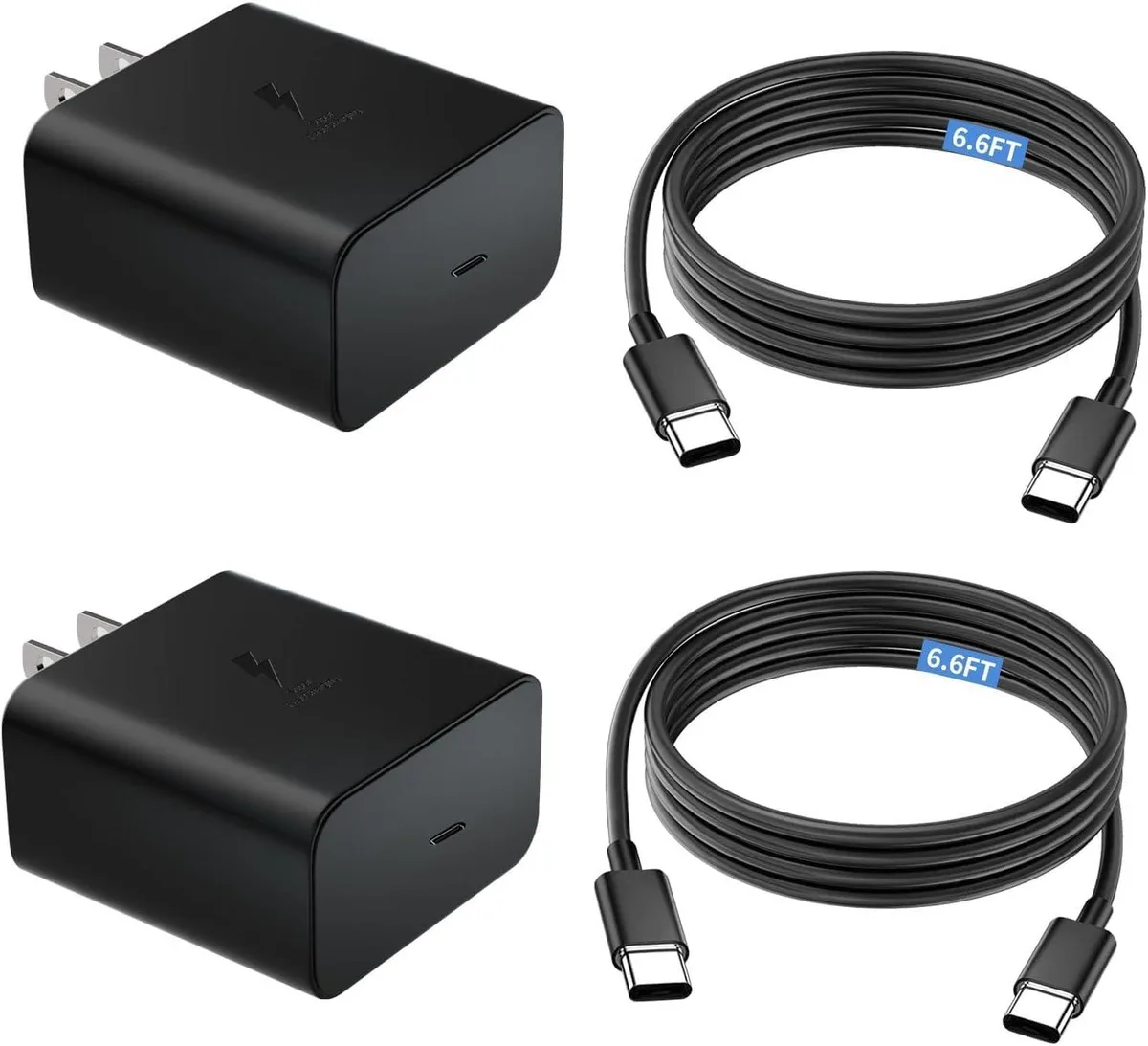 PISKEKAT PISKEKAT 45W USB-C Charger Kit 2-Pack 6.6ft Cable — product photo