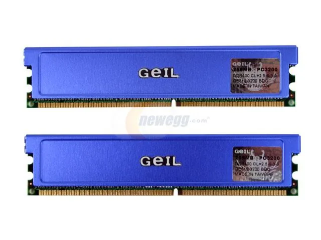 GeIL GeIL GE5123200BDC 512MB (2 x 256MB) DDR 400 desktop RAM — product photo
